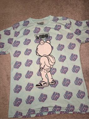 Fresh Laundry Graphic Short Sleeve T-Shirt - Light Blue